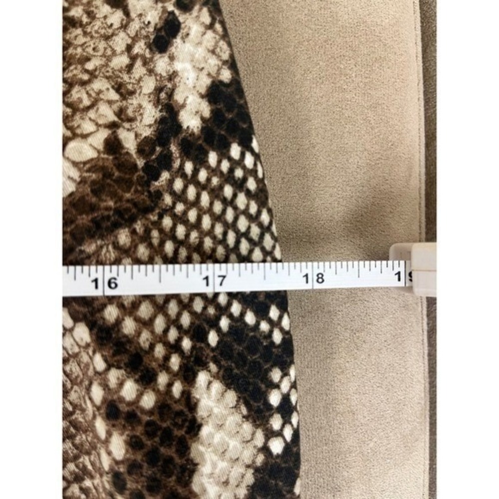Altuzarra Snakeskin Print Pencil Skirt Brown Tan Size 6 Front Slit - Picture 6 of 10